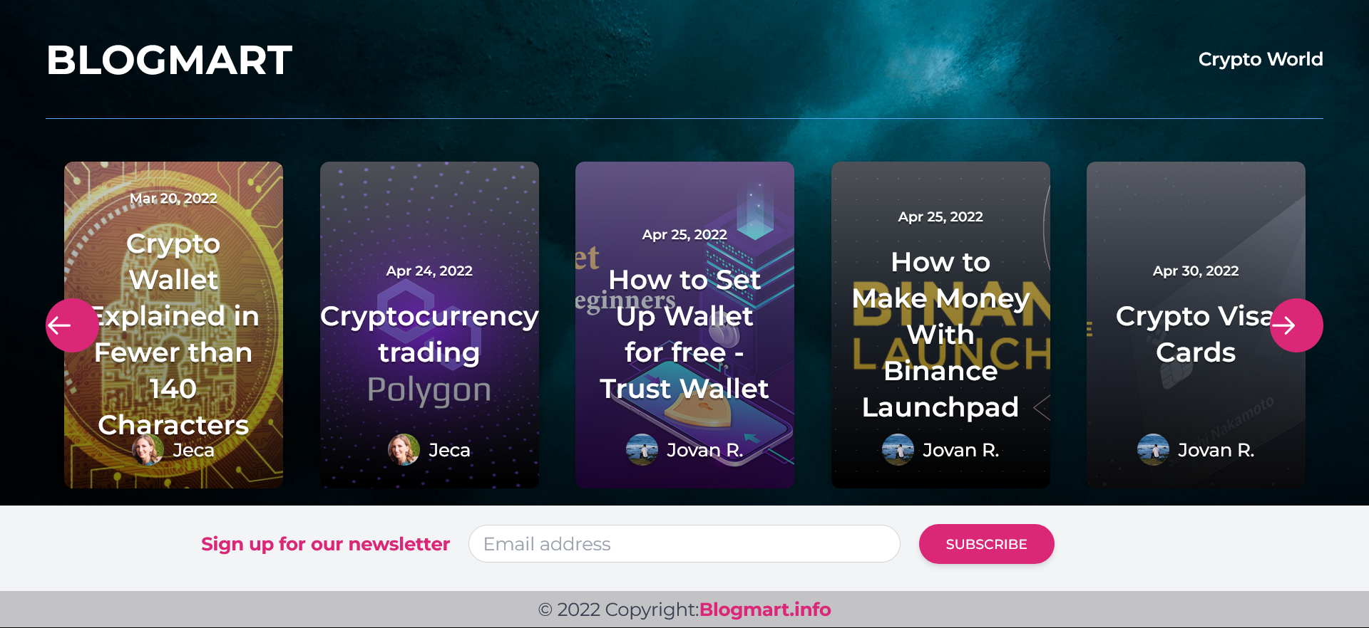 Personal Blog project screenshot